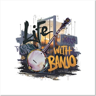 Life With Banjo, Banjo Graffiti Desain Posters and Art